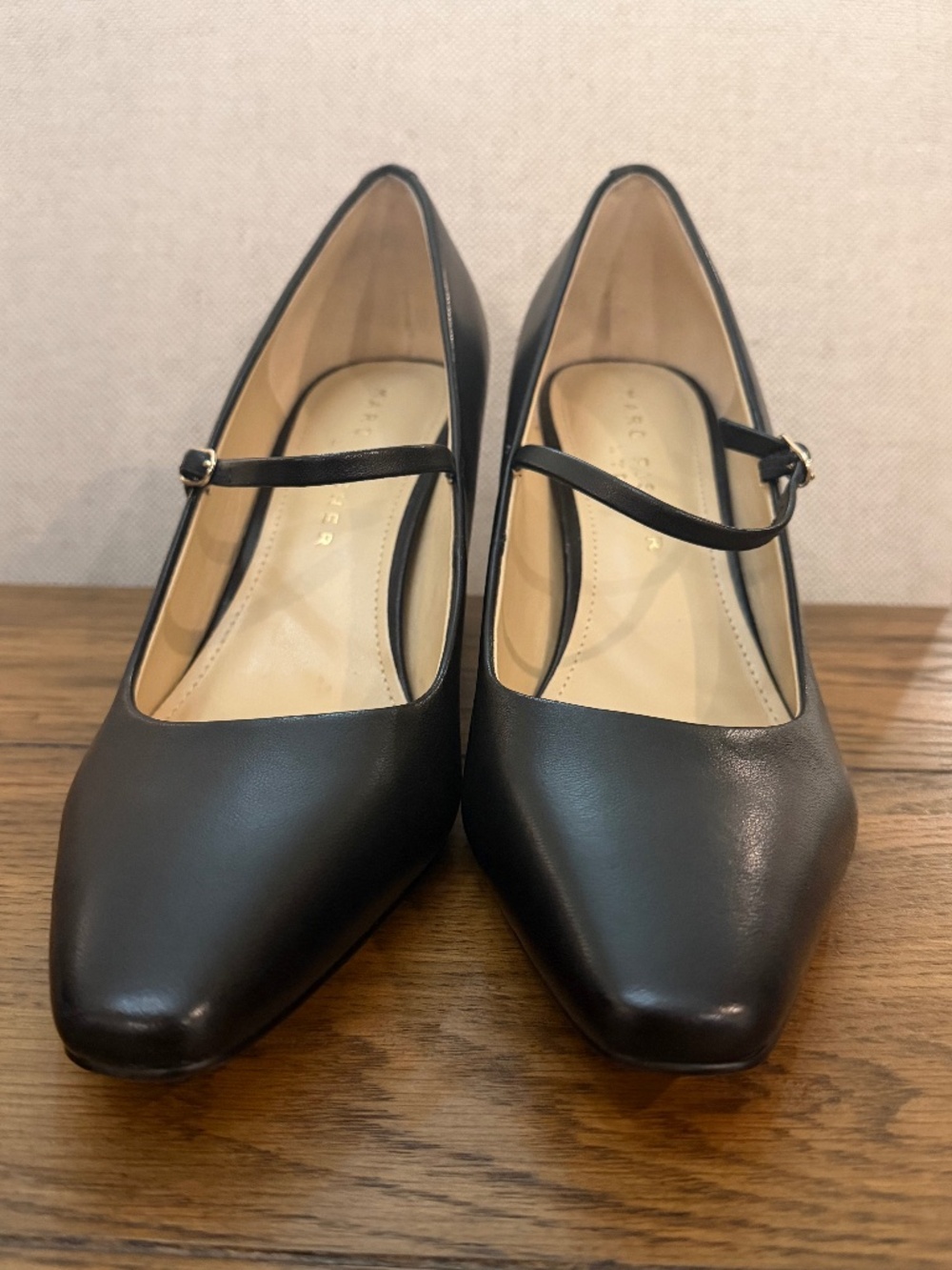 Marc Fisher LTD Vanderly Black Mary Jane Block Heel Pumps